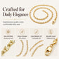 ✨ 50 % RABATT NU! 💛 Elegant guldpläterat halsband med platt kedja – tidlös design & glänsande finish – perfekt för vardag och fest 🎀
