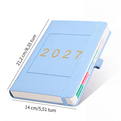 📅 50 % RABATT NU! ✍️ 365-dagars planeringsjournal för 2027 – daglig planering, vanespårning & elastiskt band – perfekt för jobb, skola och hem 🏠