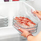 🍱 50 % RABATT NU! 🧊 Klar kyldosa med lock – transparent sikt, stapelbar design & 3 storlekar – organisera ditt kylskåp enkelt 🏠