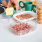 🍱 50 % RABATT NU! 🧊 Klar kyldosa med lock – transparent sikt, stapelbar design & 3 storlekar – organisera ditt kylskåp enkelt 🏠