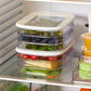 🍱 50 % RABATT NU! 🧊 Klar kyldosa med lock – transparent sikt, stapelbar design & 3 storlekar – organisera ditt kylskåp enkelt 🏠