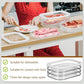 🍱 50 % RABATT NU! 🧊 Klar kyldosa med lock – transparent sikt, stapelbar design & 3 storlekar – organisera ditt kylskåp enkelt 🏠