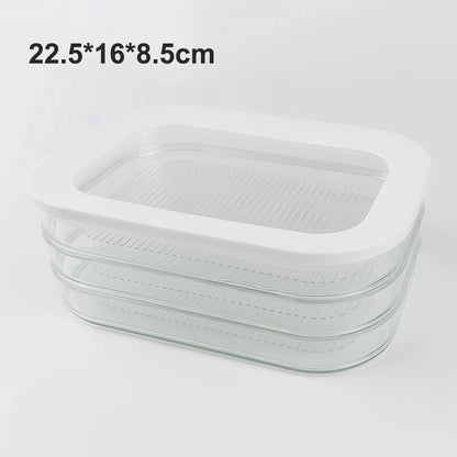 🍱 50 % RABATT NU! 🧊 Klar kyldosa med lock – transparent sikt, stapelbar design & 3 storlekar – organisera ditt kylskåp enkelt 🏠