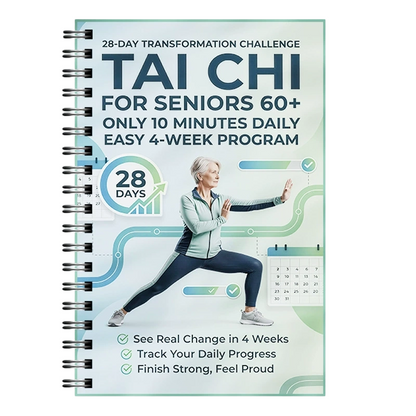 🧘 50 % RABATT NU! 📖 Tai Chi practice book – 28-dagars program, 10-minuters dagliga övningar & nybörjarvänlig – perfekt för styrka, balans och avslappning 🌿