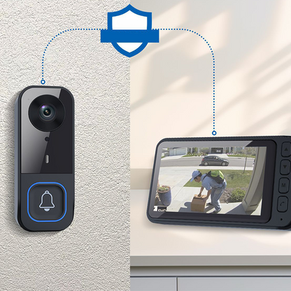 📹 50 % RABATT NU! 🚪 Video-dörrklocka med monitor & kamera – 1080P HD, 170° vidvinkel & 150m räckvidd – ingen WiFi eller app krävs 🔒