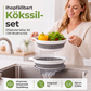 🧺 50 % RABATT NU! 🍽️ 3-delat hopfällbart durkslagsset – med avrinningsbas, platsbesparande & mångsidigt – perfekt för köket 🏠