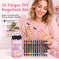 💅 50 % RABATT NU! 🎨 24-färgers dubbeländade nagelkonstpennor – livfulla nyanser, fin & borstspets – perfekt för hemmamanikyr ✨