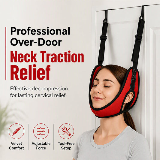 🩺 50 % RABATT NU! 💆 Nacktractionsanordning – dörrmontering, bekväm krage & justerbara remmar – skonsam avlastning hemma 🌿