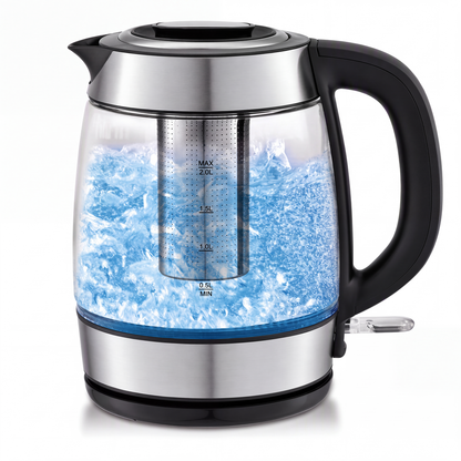☕ 50 % RABATT NU! ⚡ 2L elektrisk vattenkokare i glas – stor kapacitet, automatisk avstängning & överhettningsskydd – perfekt för te och kaffe 🏠
