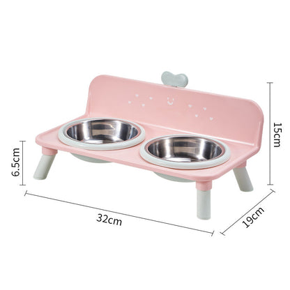 🐾 50 % RABATT NU! 🍽️ Upphöjd dubbel matskål för husdjur – avtagbar för enkel rengöring & skonsam nackvård 💚