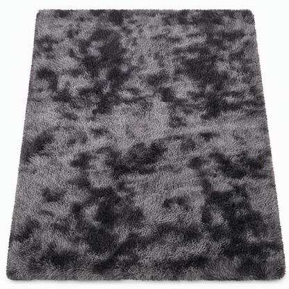 🧶 50 % RABATT NU! 🎨 Tjock och mjuk luggmatta – exklusiv tie-dye-gradient, värmeisolerande & halkskydd – mysig komfort i varje rum 🏠