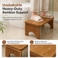 🚽 50 % RABATT NU! 🎍 Kompakt bambupall för toaletten – naturlig sittställning & halkskydd för barn och vuxna ✨