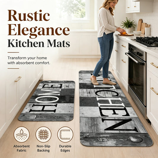 🍽️ 50 % RABATT NU! 💧 Halksäkra sammetsgolvmattor – kristallmjuk, greppsäker & snabb fuktabsorption för köket ✨