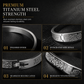💎 50 % RABATT NU! ✨ Armring i titan och rostfritt stål – 18K vakuumplätering & graverad text 🖋️