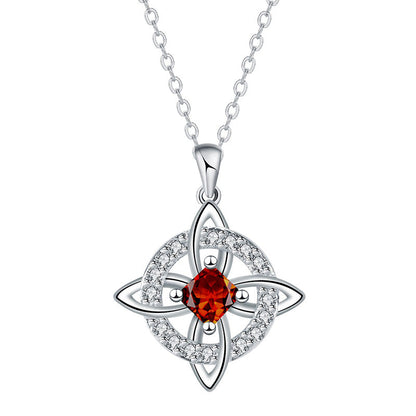 ☘️ 50 % RABATT NU! 💎 Halsband med keltisk knut och födelsesten – elegant & justerbart för vardag och fest ✨