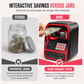 🏧 50 % RABATT NU! 💰 Elektronisk ATM-sparbössa för barn – fingeravtryckssimulering, lösenord & automatisk sedelinmatning 🔐
