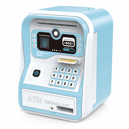 🏧 50 % RABATT NU! 💰 Elektronisk ATM-sparbössa för barn – fingeravtryckssimulering, lösenord & automatisk sedelinmatning 🔐