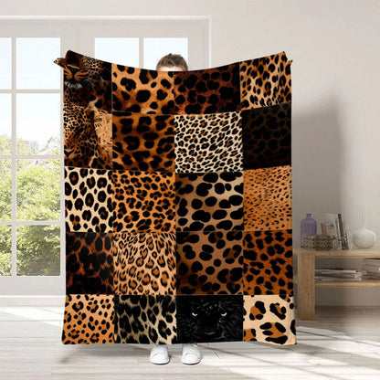 🛌 50 % RABATT NU! 🐆 Ultramjuk filt med leopardmönster – varm & mysig för hemmabruk, maskintvättbar🧶