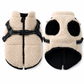 🐕 50 % RABATT NU! ❄️ Varm vinterjacka för hund med reflexband & sele – teddyfleece för små och medelstora hundar ✨
