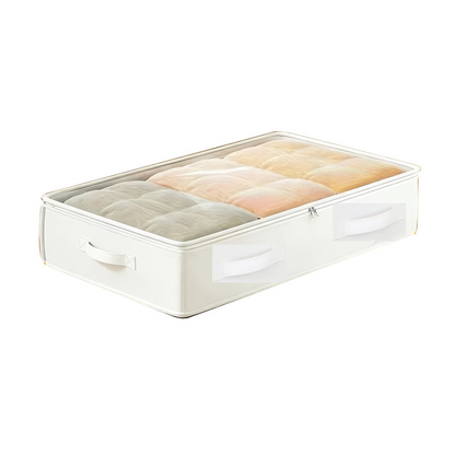 🛏️ 50 % RABATT NU! 📦 Hopfällbar förvaringsväska under sängen – dragkedjelock, transparent topp & rymlig ✨