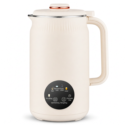 🥛 50 % RABATT NU! ⚙️ Automatisk sojamjölksmaskin med kraftfull mixer – 1500 ml, filterfri & 10 blad i 304 rostfritt stål ✨