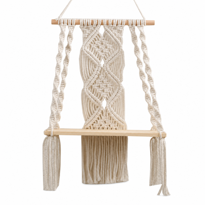 🌿 50 % RABATT NU! 🏡 Bohemsk handvävd makramé vägghängd flytande hylla – för böcker & växter, skapar mysig hemkänsla ✨