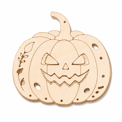 🎃 50 % RABATT NU! 🖌️ Halloween-DIY-kit i trä med pumpor – målning, vindspel & kreativt skapande för hela familjen ✨