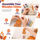 🎃 50 % RABATT NU! 🖌️ Halloween-DIY-kit i trä med pumpor – målning, vindspel & kreativt skapande för hela familjen ✨