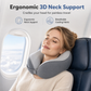 ✈️ 50 % RABATT NU! 🛌 U-formad resekudde i memory foam – svalkande issilke & magnetspänne för nacken ✨
