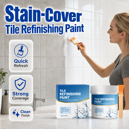🚿 50 % RABATT NU! 🎨 Fläcktäckande kakelfärg – vattentätt skydd & slät vit beläggning för badrum och kök, med pensel ✨