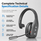 🚚 50 % RABATT NU! 🎧 Bluetooth-headset för lastbilschaufförer – ENC-brusreducering, flexibel bommikrofon & 78 h speltid 🔋