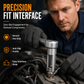 🔧 50 % RABATT NU! 🚗 9-delars hylsnyckelsats med spår – för flänsmuttrar, lambdasond & dieselinsprutarledningar 🔩