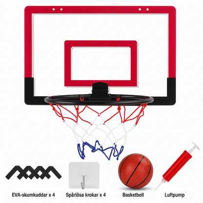 🏀 50 % RABATT NU! 🧒 Borrfri hopfällbar basketkorg för barn – tyst inomhuslek & skadefria väggar 🏠