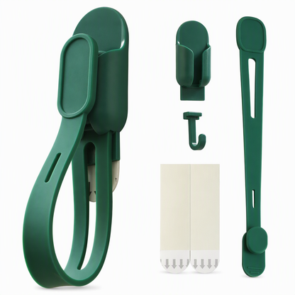 🎄 50 % RABATT NU! 🎅 Silikonband & spårlösa krokar för julkransar (5 st) – enkel upphängning utan borrning 🔔