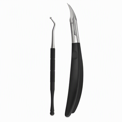 🦶 50 % RABATT NU! 🛠️ Professionell nageltång i rostfritt stål – 2-delat set för nageltrång & död hud 💅