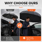 ☔ 50 % RABATT NU! 🌧️ Extra stort vindbeständigt paraply 130 cm – 12-ribb förstärkt järnstomme & UPF 50+ för upp till fyra personer 👨‍👩‍👧‍👦