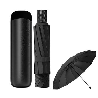 ☔ 50 % RABATT NU! 🌧️ Extra stort vindbeständigt paraply 130 cm – 12-ribb förstärkt järnstomme & UPF 50+ för upp till fyra personer 👨‍👩‍👧‍👦