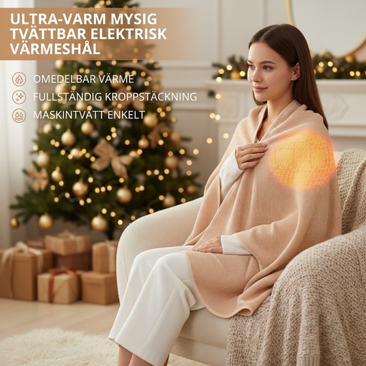 🧣 50 % RABATT NU! 🔥 USB-driven uppvärmd filtschal – snabbvärme på 15 sekunder & tre värmenivåer, 150×80 cm ❄️
