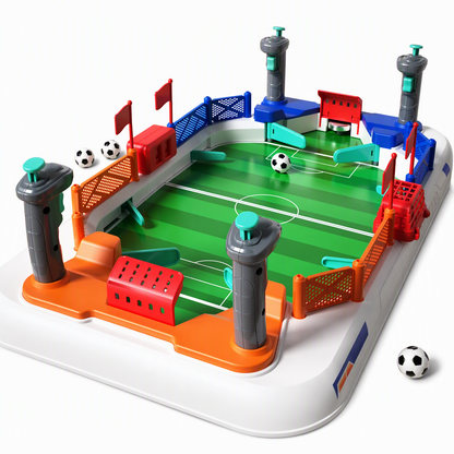 ⚽ 50 % RABATT NU! 🎮 Aktiv fotbollsmatch för två spelare – fjäderstyrda spakar & målklocka för rolig inomhuslek 🏆