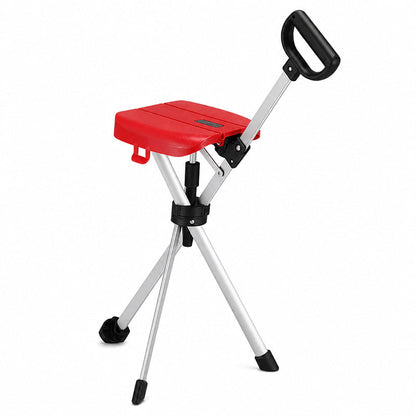 🚶 50 % RABATT NU! 🪑 Bärbar hopfällbar käppstol med sits – stabilt aluminiumstöd & halkfria gummifötter för promenader och utflykter 🌿