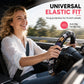🚗 50 % RABATT NU! 🧵 Elastiskt rattskydd utan innerring – svalt grepp, ventilerande tyg & perfekt passform för 37–38 cm rattar ✨