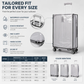 🧳 50 % RABATT NU! ✈️ Vattentätt & reptåligt bagageskydd i transparent PVC – för 22–28 tums resväskor, snabb kardborremontering 🛡️