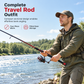 🎣 50 % RABATT NU! 🐟 Komplett resfiskeset – 4-delat glasfiberspö, färdigriggat bete & ergonomiskt grepp 🌊
