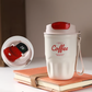 ☕ 50 % RABATT NU! 🔥 Dubbelväggig vakuumisolerad kaffetermos i 316 rostfritt stål – läckagesäkert lock & 360 ml för pendling 💼