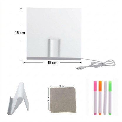 🎨 50 % RABATT NU! 💡 Upplyst raderbar akrylritbräda för barn – återanvändbar kreativ lek & mjuk nattlampa, flera format ✨
