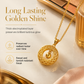 💫 50 % RABATT NU! 🌙 Elegant guldpläterat hänge med drömfångardesign – snurrande lyckopärla & säkert klolås för alla tillfällen 💛