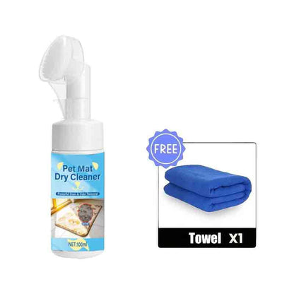 🐾 50 % RABATT NU! 🧽 Vattenfri skumrengöring för husdjursmattor – inbyggd silikonborste & tar bort urinfläckar och lukt, 100 ml ✨